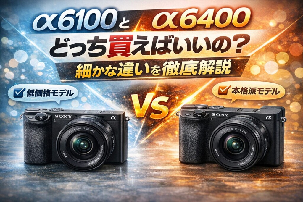 α6400が欲しいけど予算が...なら迷わずこれ！ILCE-6100Y 新品)SONY (ソニー) α6400 ボディ ILCE-6400 ブラック（商品ID