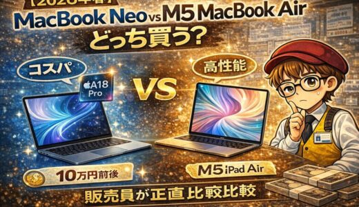 MacBook Neo vs M5 MacBook Air どっちを買う？現役20年の販売員が正直に比較【2026年春】