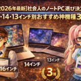 【2026年】社会人向けノートPC｜サイズ別おすすめ9選を現役販売員が正直比較【Copilot+対応】