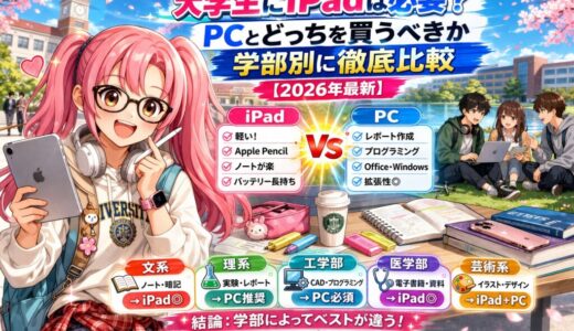 大学生にiPadは必要？PCとどっちを買うべきか学部別に徹底比較【2026年最新】