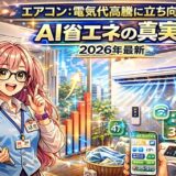 エアコン：電気代高騰に立ち向かう！AI省エネの真実2026年最新