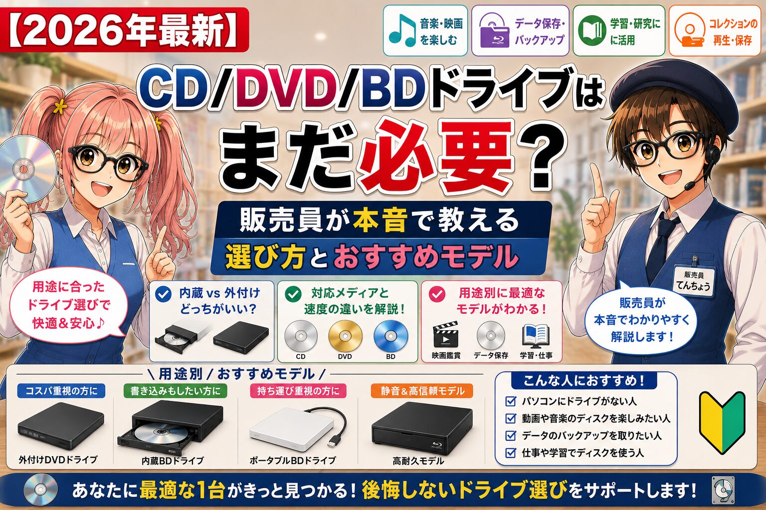 その他 POWER#1 CD/DVD 2026年最新】CD/DVD/BDドライブはまだ必要？ 販売員が本音で教える