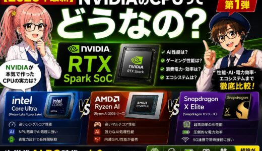 【2026年最新】NVIDIAのCPUってどうなの？RTX Spark SoCをIntel・AMD・Snapdragonと徹底比較｜シリーズ第1弾